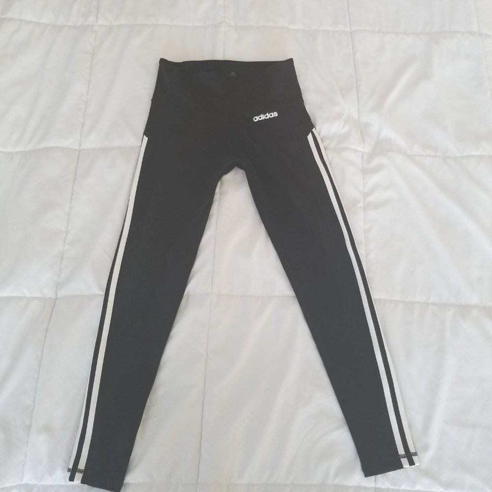 Adidas 3 Stripe Climalite Full Length Leggings - Size small